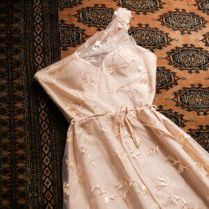 Marchesa Notte One-Shoulder Floral Gown (Size 6)